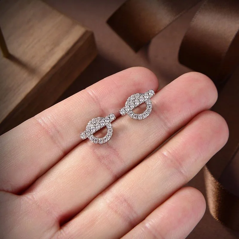 ★日本!!人気!エルメス フィネス ピアス 偽物 ホワイトゴールド/ダイヤモンド H219510B00